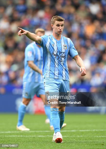 Ben Sheaf of Coventry City during the Sky Bet Championship match between Leicester City and Coventry City at The King Power Stadium on August 06,...