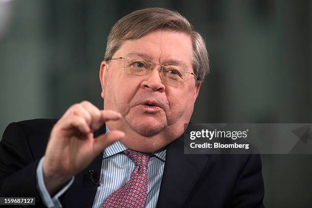 Ian McCafferty, a policy maker at the Bank of England, gestures during a Bloomberg Television interview in London, U.K., on Friday, Jan. 18, 2013....