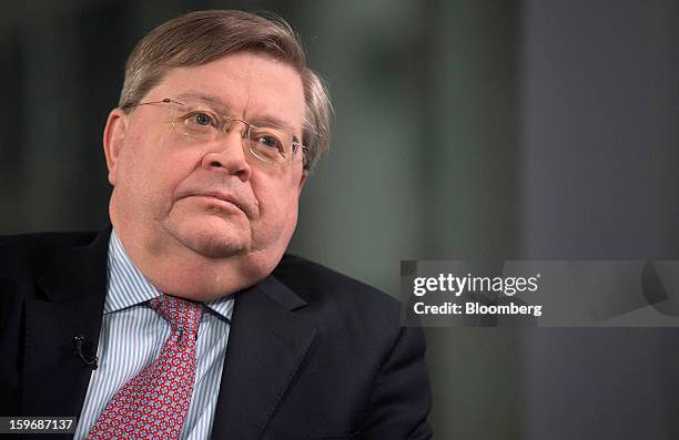 Ian McCafferty, a policy maker at the Bank of England, pauses during a Bloomberg Television interview in London, U.K., on Friday, Jan. 18, 2013....