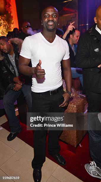 Akon attends The Kill Collection launch at Vanquish Lounge on January 17, 2013 in Atlanta, Georgia.