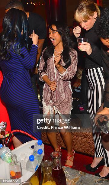 Karrueche Tran attends The Kill Collection launch at Vanquish Lounge on January 17, 2013 in Atlanta, Georgia.