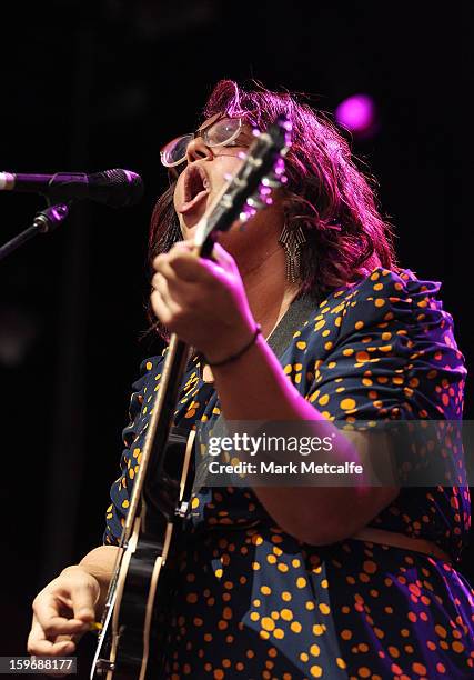 Brittany Howard of Alabama Shakes performs live on stage at Big Day Out 2013 at Sydney Showground on January 18, 2013 in Sydney, Australia.