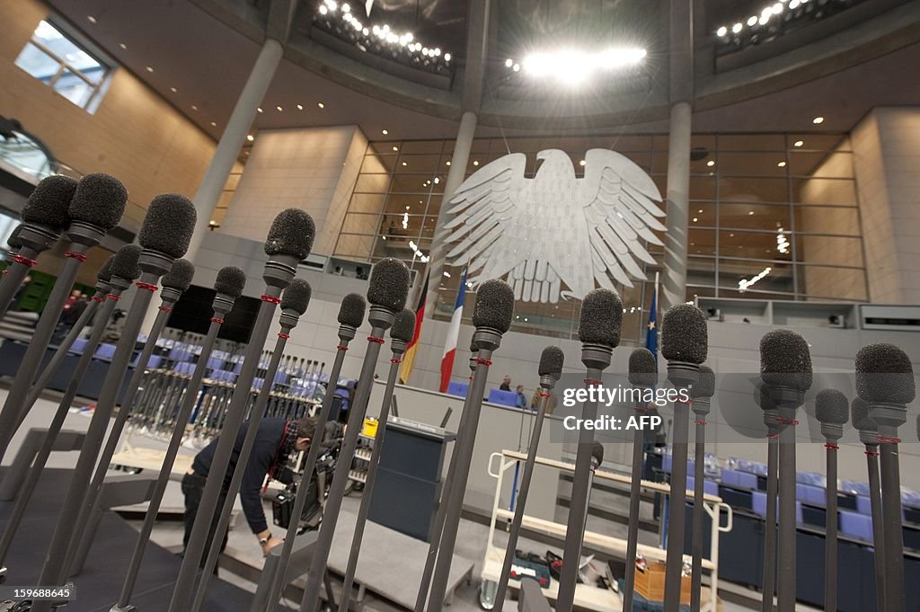 GERMANY-FRANCE-ANNIVERSARY-ELYSEE-PARLIAMENT