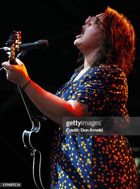 Brittany Howard of Alabama Shakes performs live on stage at Big Day Out 2013 at Sydney Showground on January 18, 2013 in Sydney, Australia.