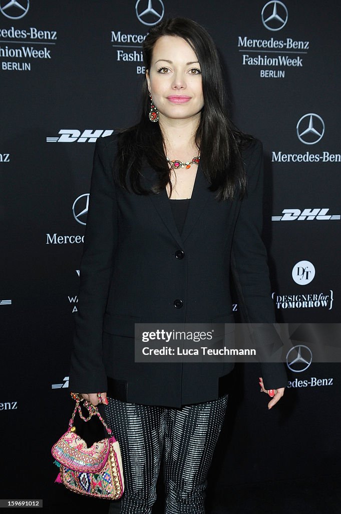 Miranda Konstantinidou Arrivals - Mercedes-Benz Fashion Week Autumn/Winter 2013/14
