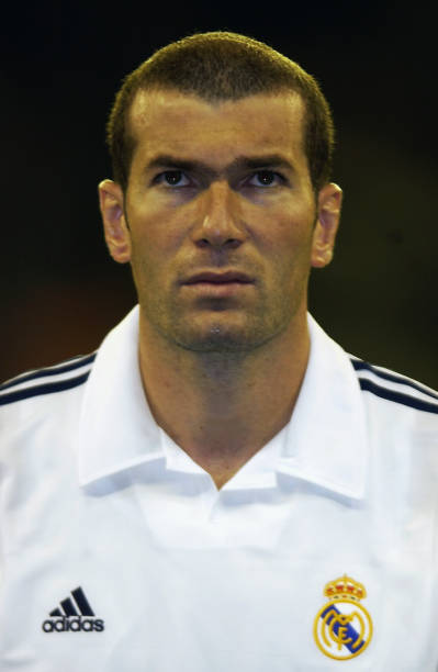 Portrait of Zinedine Zidane of Real Madrid before the UEFA Champions League First Stage Group C match between Real Madrid and AEK Athens held on...
