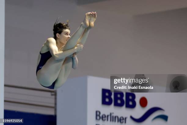 Maddison Keeney from team Australia competing on mixed team event super final on day three of the World Aquatics Diving World Cup 2023 - Super Final...