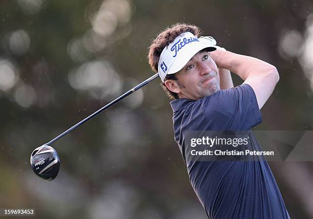 Michael Letzig hits a tee shot during the second round of the Sony Open in Hawaii at Waialae Country Club on January 11, 2013 in Honolulu, Hawaii.