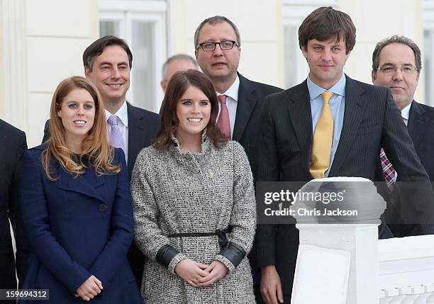 Ernst August of Hanover , Princess Beatrice and Princess Eugenie attend the Opening Ceremony of Palace Herrenhausen on January 18, 2013 in Hanover,...