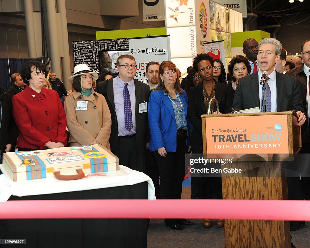 The 10th Annual New York Times Travel Show Ribbon Cutting And Preview