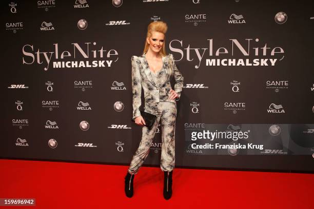 Mirja du Mont attends the 'Michalsky Style Nite Arrivals - Mercesdes-Benz Fashion Week Autumn/Winter 2013/14' at Tempodrom on January 18, 2013 in...