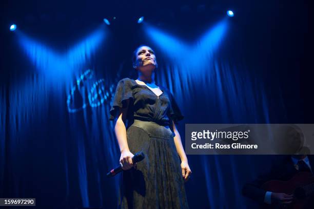 Maria do Carmo Carvalho Rebelo de Andrade performs on stage on Day 2 of The Celtic Connections Festival at Glasgow Royal Concert Hall on January 18,...