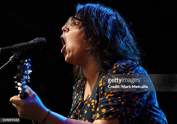 Brittany Howard of Alabama Shakes performs live on stage at Big Day Out 2013 at Sydney Showground on January 18, 2013 in Sydney, Australia.