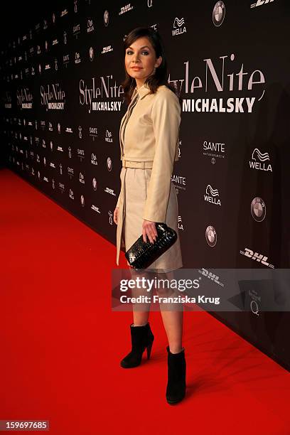 Nadine Warmuth attends the 'Michalsky Style Nite Arrivals - Mercesdes-Benz Fashion Week Autumn/Winter 2013/14' at Tempodrom on January 18, 2013 in...