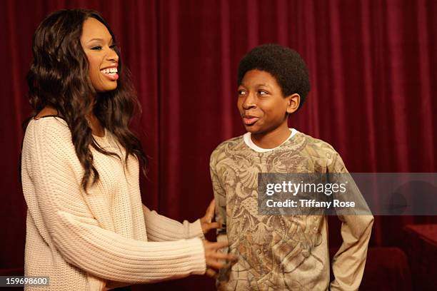 Jennifer Hudson and Skylan Brooks attend Day 1 of Tea of A Kind at Village At The Lift 2013 on January 18, 2013 in Park City, Utah.