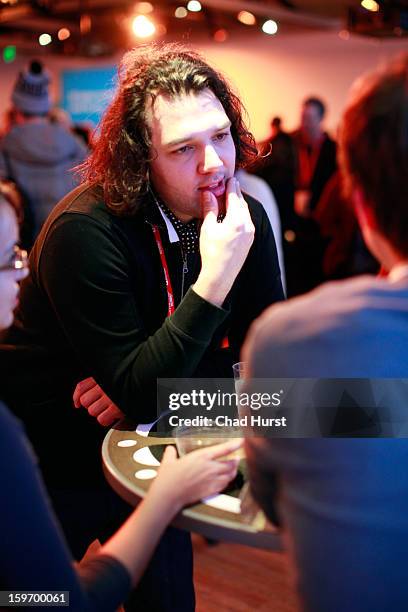 Guests attend the DFP Reception Co-Hosted by CNN Films at Sundance House during the 2013 Sundance Film Festival on January 18, 2013 in Park City,...