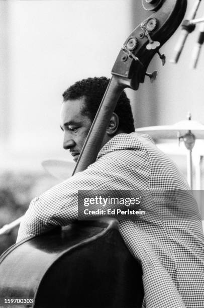 Ray Brown performs during the Berkeley Jazz Festival at the Greek Theatre in May 1978 in Berkeley, California.