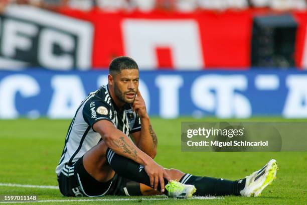 Hulk of Atletico Mineiro reacts during a match between Sao Paulo and Atletico Mineiro as part of Brasileirao Series A 2023 at Morumbi Stadium on...