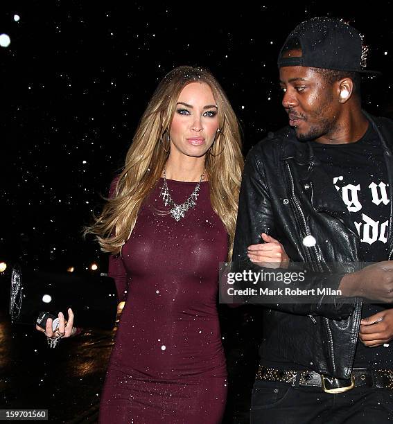 Lauren Pope at Aura night club on January 18, 2013 in London, England.