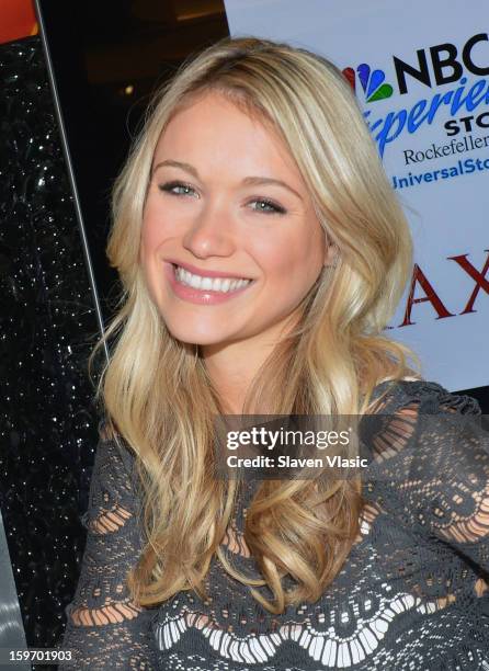 Actress Katrina Bowden Signs Copies Of Her Maxim Cover Issue at NBC Experience Store on January 18, 2013 in New York City.