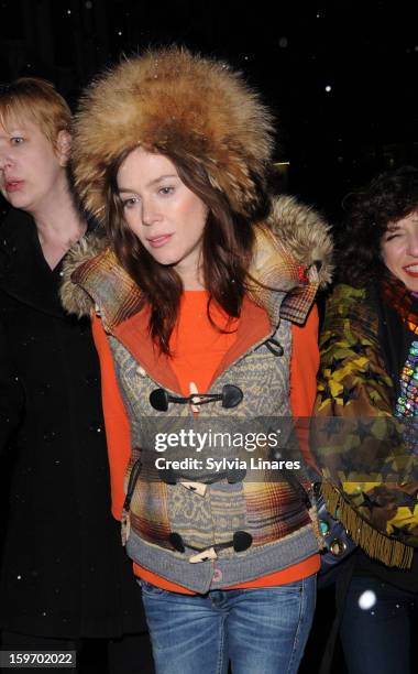 Anna Friel leaving Vaudeville Theatre on January 18, 2013 in London, England.