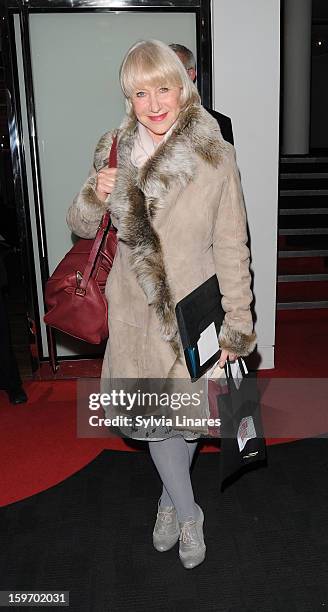 Dame Helen Mirren Leaving BIF Southbank sighting on January 18, 2013 in London, England.