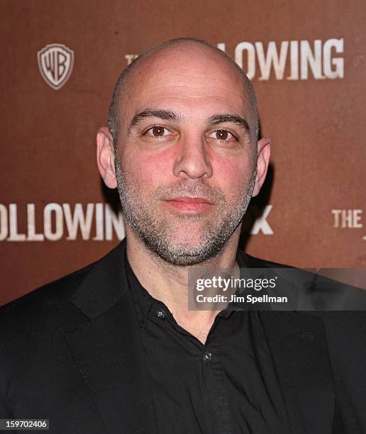 Director/executive producer Marocs Siega attends "The Following" New York Premiere at New York Public Library - Astor Hall on January 18, 2013 in New...