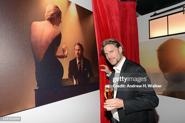 Actor Noah Huntley attends the Stella Artois launch of the Timeless Beauty Campaign shot by legendary photographer, Annie Leibovitz at Village at the...
