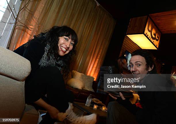 Actors Nina Millin and Brian McGuire attend Day 1 of UGG at Village At The Lift 2013 on January 18, 2013 in Park City, Utah.