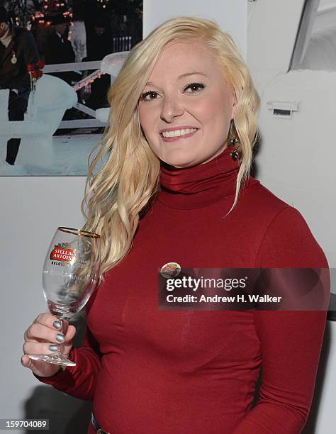 Overview of Stella Artois brand ambassador at the Stella Artois launch of the Timeless Beauty Campaign shot by legendary photographer, Annie...