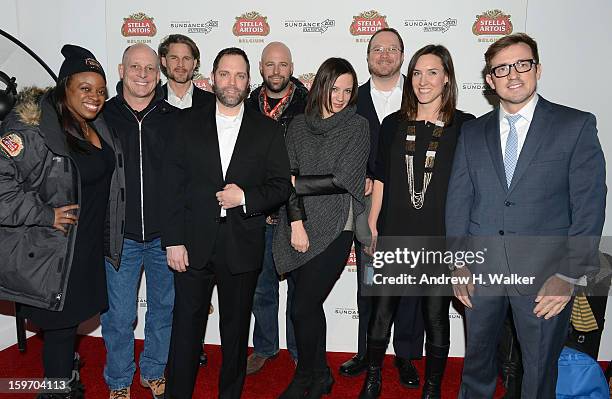 Carlene Rowe, Rich Dangos, Noah Huntley, Rick Oleshak, Mike Kelley, Emma Fox, Chris Hanson, Lana Pawziuk and Joe Muehlenkamp attend the Stella Artois...