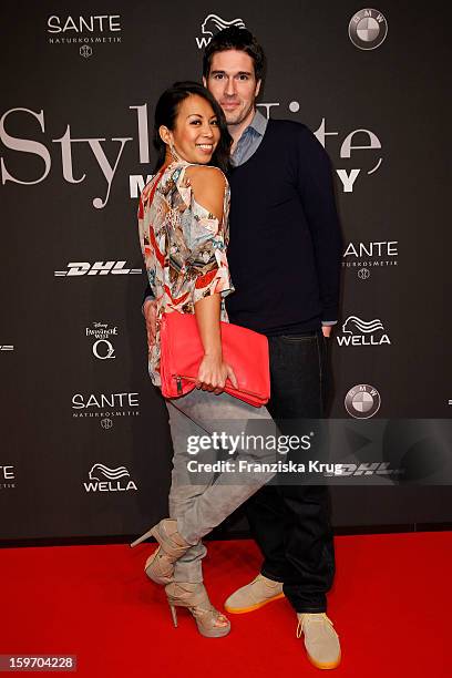 Minh Khai Phan Thi and Ansgar Niggemann attend the 'Michalsky Style Nite Arrivals - Mercesdes-Benz Fashion Week Autumn/Winter 2013/14' at Tempodrom...