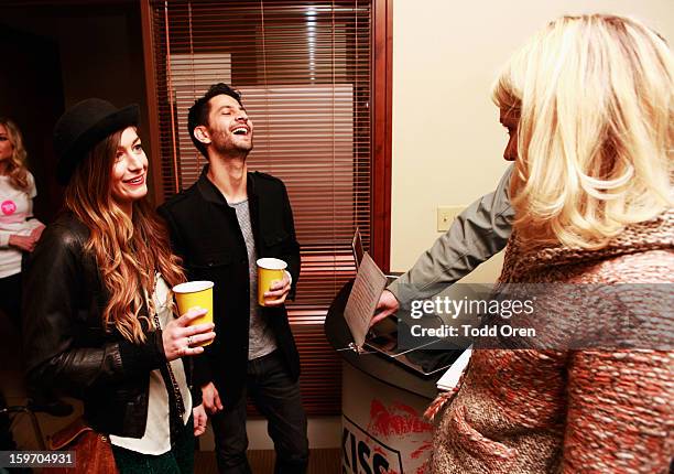 Gabrielle Wortman and Jason Rosen attend Sears Shop Your Way Digital Recharge Lounge on January 18, 2013 in Park City, Utah.