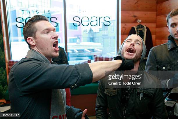 Zach Filkins and Eddie Fisher of OneRepublic attend Sears Shop Your Way Digital Recharge Lounge on January 18, 2013 in Park City, Utah.