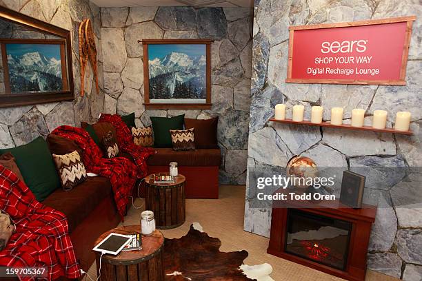 View of general atmosphere at Sears Shop Your Way Digital Recharge Lounge on January 18, 2013 in Park City, Utah.