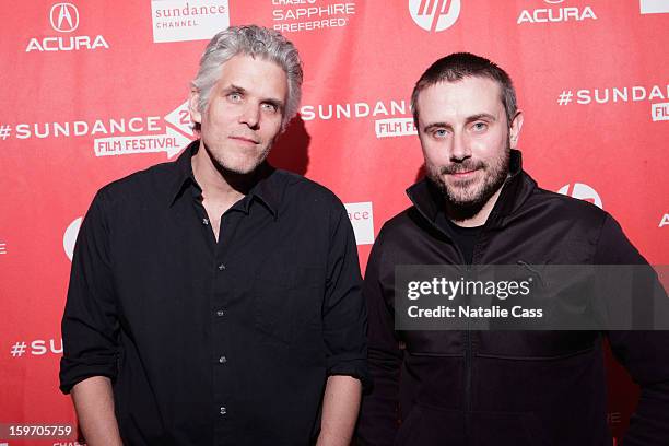 Writer/Director David Riker and journalist/author Jeremy Scahill attend the "Dirty Wars" Premiere during the 2013 Sundance Film Festival at Eccles...