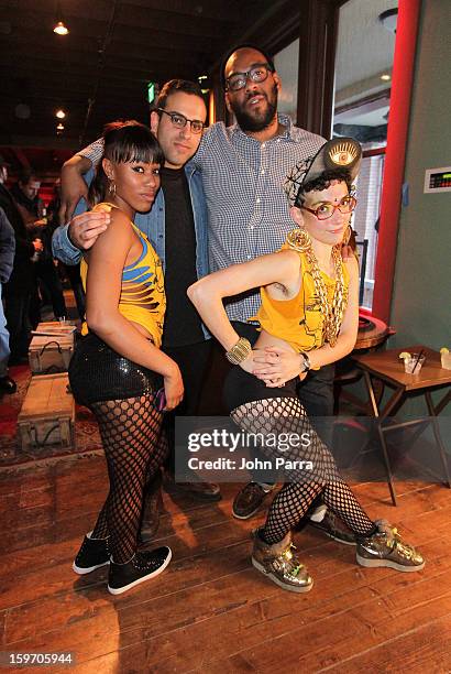 Abteen Bagheri and Nicky Nab dancers attend the Nokia Music, SPIN, Sundance Channel and SomeSuch & Co Present New American Noise on January 18, 2013...