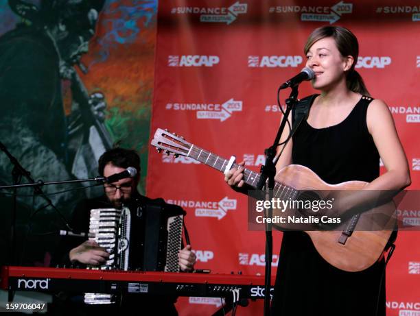 Musician Jill Barber attends ASCAP Music Cafe Day 1 at Sundance ASCAP Music Cafe during the 2013 Sundance Film Festival on January 18, 2013 in Park...