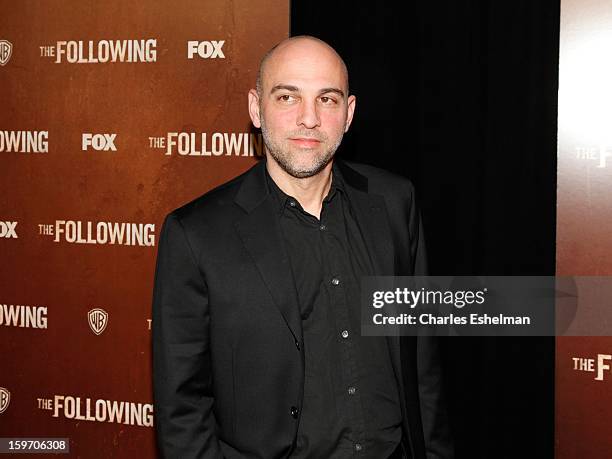 Director Marocs Siega attends "The Following" premiere at The New York Public Library on January 18, 2013 in New York City.