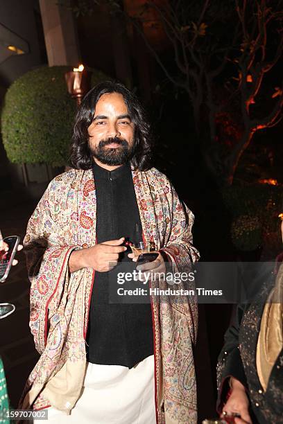 Indian fashion designer Sabyasachi Mukherjee during the launch of Rambagh Palace Jaipur - a book written by author Dharmendar Kanwar. The event also...