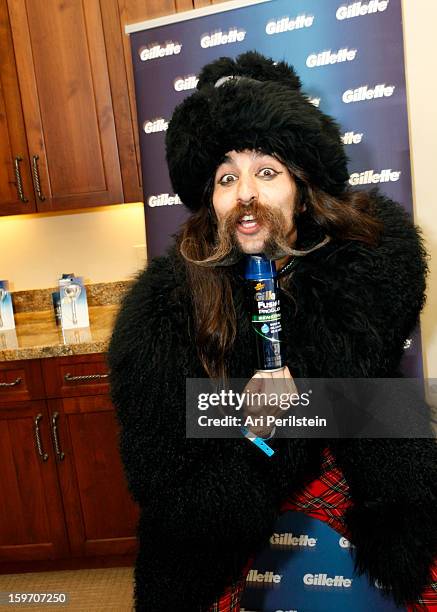 Singer Alexander Antebi attends Day 1 of Gillette Ask Couples at Sundance to "Kiss & Tell" if They Prefer Stubble or Smooth Shaven on January 18,...