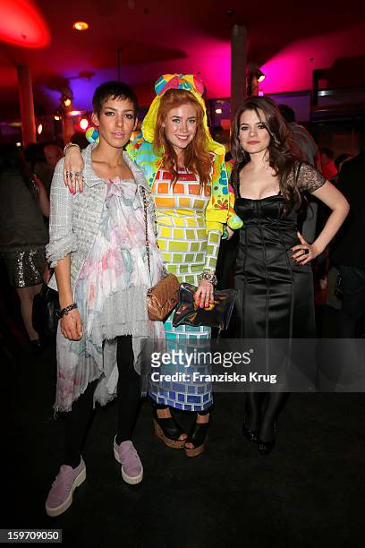 Alina Sueggeler, Palina Rojinski and Elisa Schmidt attend the 'Michalsky Style Nite After Show Party - Mercesdes-Benz Fashion Week Autumn/Winter...