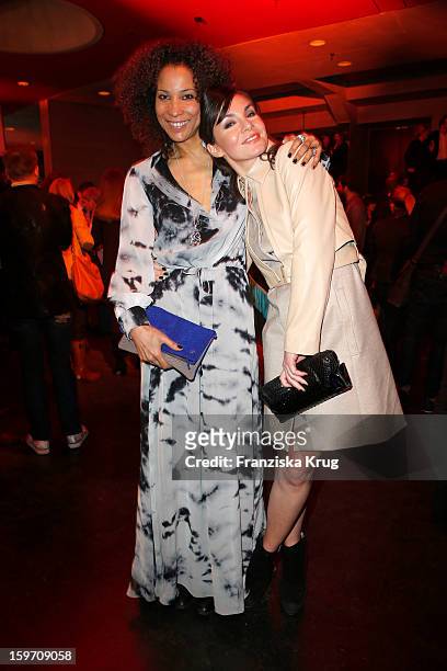 Annabelle Mandeng and Nadine Warmuth attend the 'Michalsky Style Nite After Show Party - Mercesdes-Benz Fashion Week Autumn/Winter 2013/14' at...
