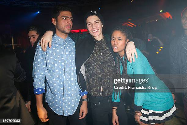 Noah Becker, Christopher Karven and guest attend the 'Michalsky Style Nite After Show Party - Mercesdes-Benz Fashion Week Autumn/Winter 2013/14' at...