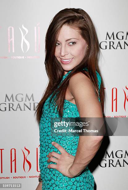 Adult film actress Gracie Glam hosts a pre-AVN Awards party at Tabu inside the MGM Grand on January 18, 2013 in Las Vegas, Nevada.