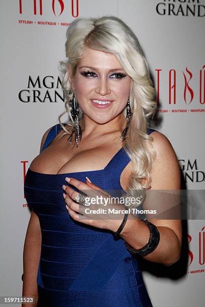 Adult film actress Nikki Phoenix hosts a pre-AVN Awards party at Tabu inside the MGM Grand on January 18, 2013 in Las Vegas, Nevada.