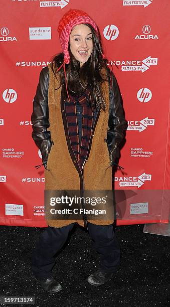 Shailene Woodley attends 'The Spectacular Now' premiere at Library Center Theater during the 2013 Sundance Film Festival on January 18, 2013 in Park...