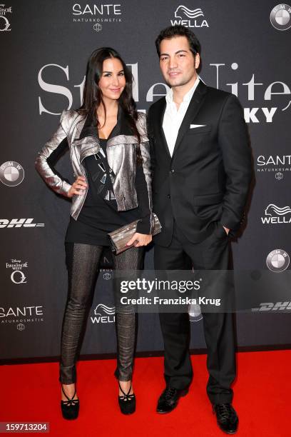 Sila Sahin and Buelent Sharif attend the 'Michalsky Style Nite Arrivals - Mercesdes-Benz Fashion Week Autumn/Winter 2013/14' at Tempodrom on January...