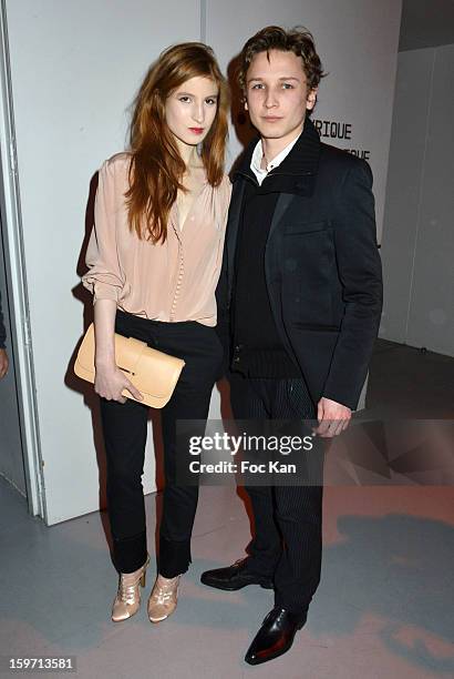 Agathe Bonitzer and Best Espoir awarded Ernst Umhauer attend 'Les Lumieres 2013' Cinema Awards 18th Ceremony at La Gaite Lyrique on January 18, 2013...