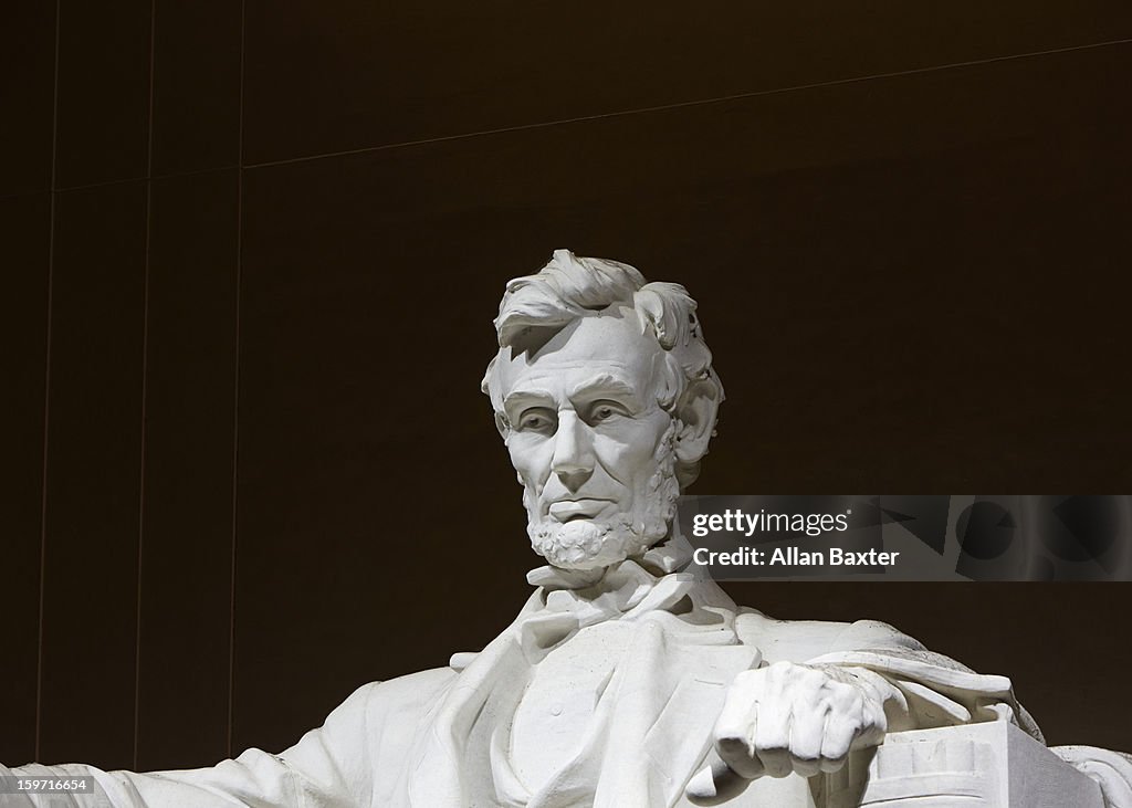 Statue of Lincoln at Lincoln Memorial